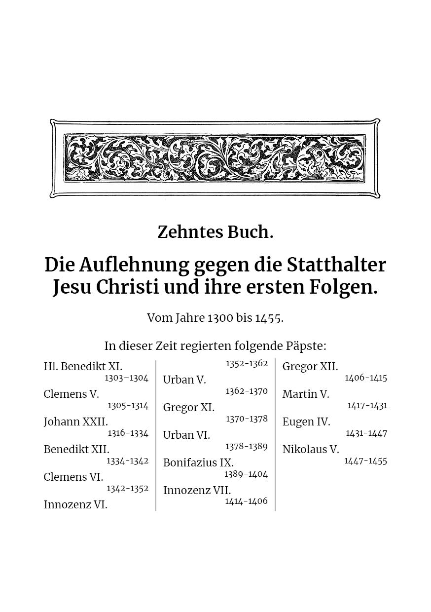 Die Statthalter Jesu Christi auf Erden. - Band X