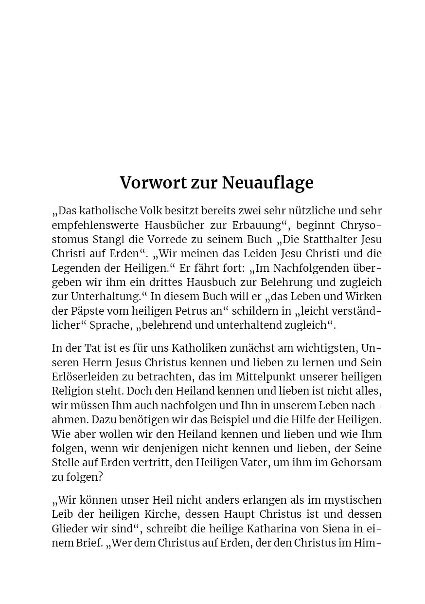 Die Statthalter Jesu Christi auf Erden. - Band X