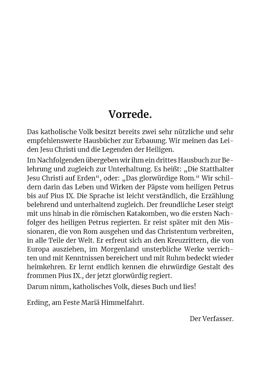 Die Statthalter Jesu Christi auf Erden. - Band X